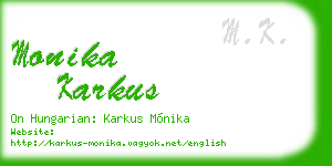 monika karkus business card